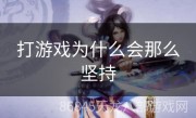 打游戏为什么会那么坚持