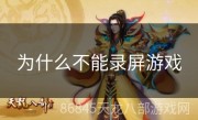 为什么不能录屏游戏