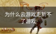 为什么云游戏更新不了游戏