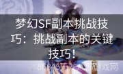 梦幻SF副本挑战技巧：挑战副本的关键技巧！