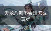 天龙八部不会玩怎么玩sf