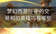 梦幻西游SF中的交易和拍卖技巧有哪些？