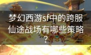 梦幻西游sf中的跨服仙途战场有哪些策略？
