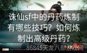 诛仙sf中的丹药炼制有哪些技巧？如何炼制出高级丹药？