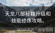 天龙八部秘籍升级和技能修炼攻略。