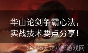 华山论剑争霸心法，实战技术要点分享！