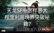 天龙SF中怎样最大程度利用境界突破秘籍？